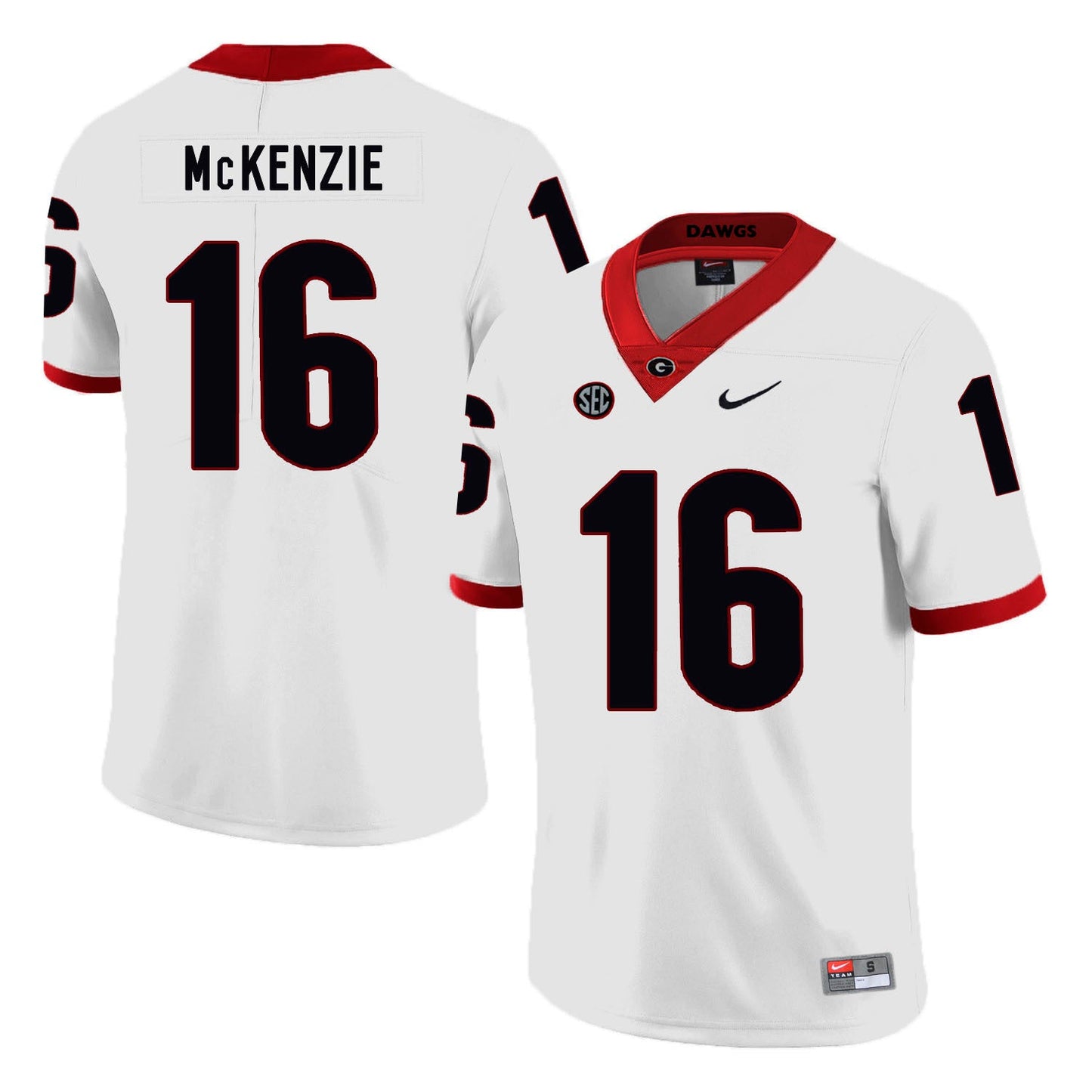 Isaiah McKenzie 16 White Style 2 College Football Jersey football jersey product view 1