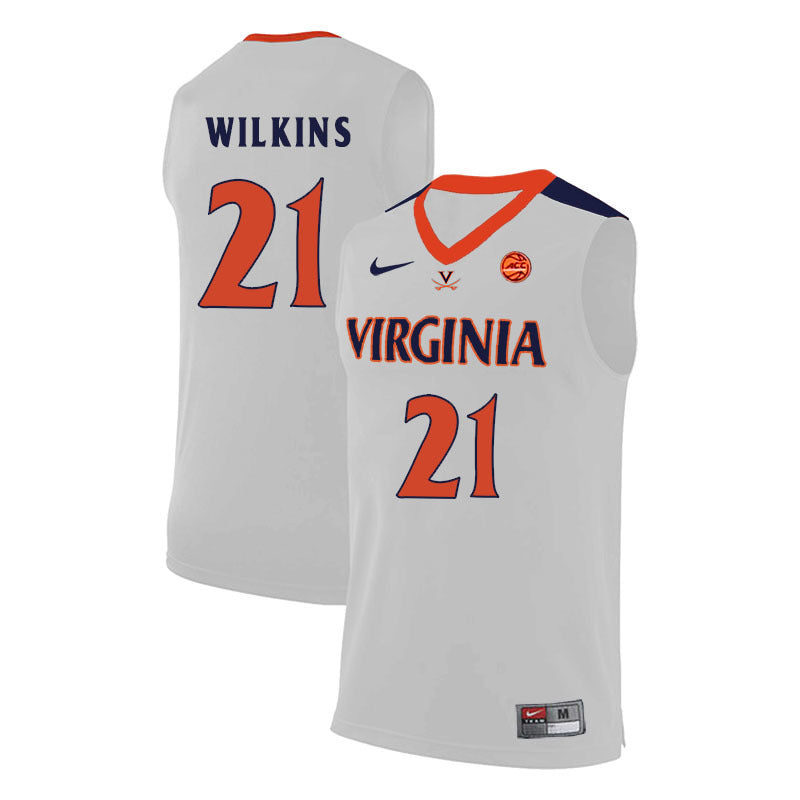 Isaiah Wilkins 21 White College Football Jersey football jersey product view 1