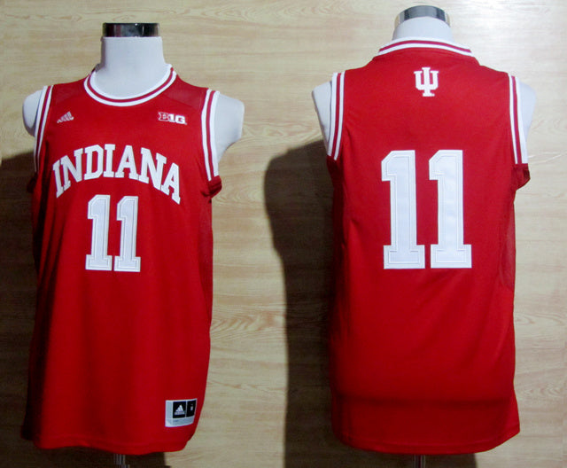 Isiah Thomas 11 Red With Big 10 Logo College Football Jersey football jersey product view 1
