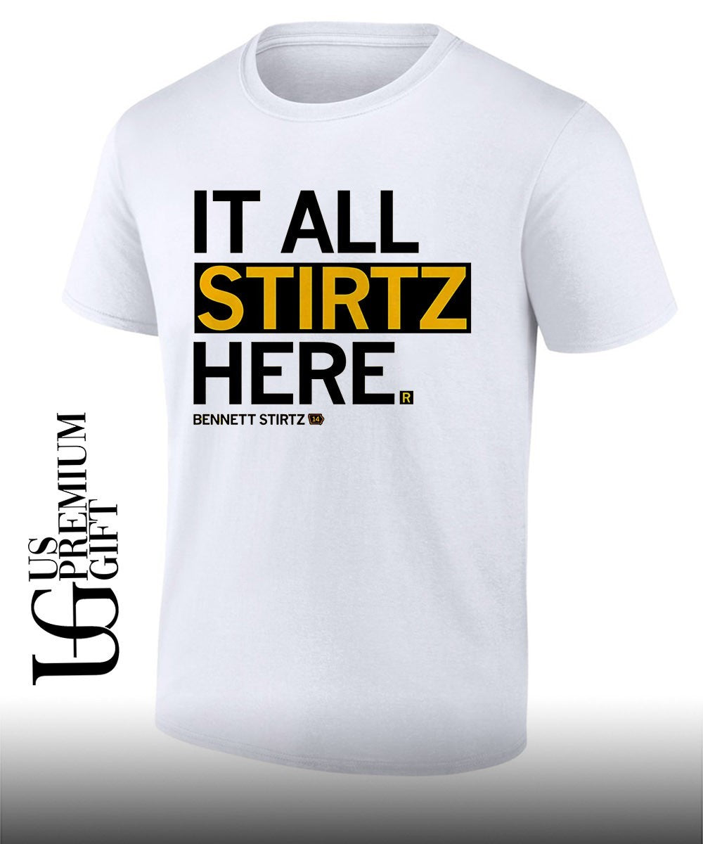 It all Stirtz here gold Bennett Stirtz Iowa Hawkeyes Mens Basketball shirt Unisex T-shirt, Sweatshirt, Hoodie, Long Sleeve Tee - T-Shirt, Sweatshirt, Hoodie