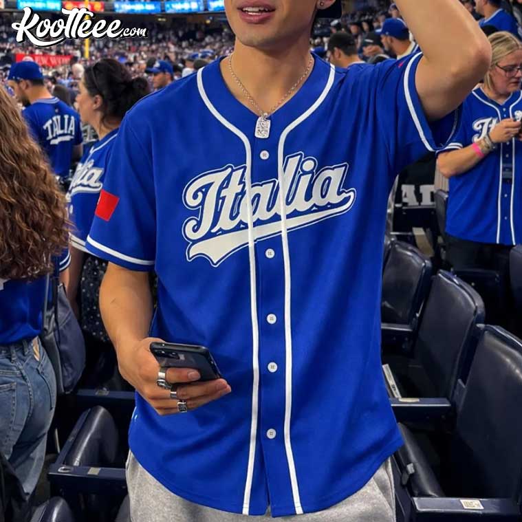 Italia Team Uniform Custom Name Number Baseball Jersey baseball jersey product view 2