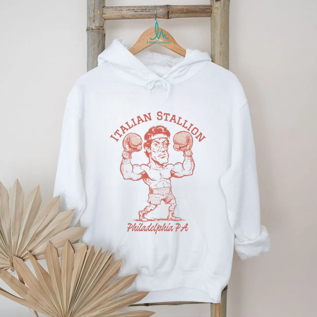 Italian Stallion Rocky Balboa Philadelphia PA Cartoon - Adult & Kids T-Shirts, Sweatshirts & Hoodies apparel design preview 5