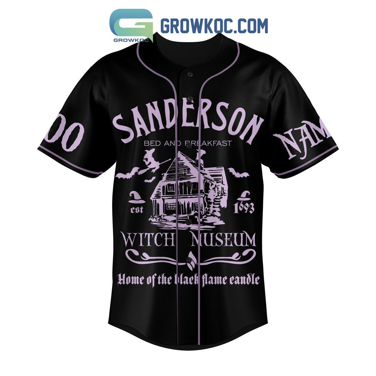 It’s Just A Bunch Of Hocus Pocus Sanderson Bed And Breakfast Personalized Baseball Jersey baseball jersey product view 1