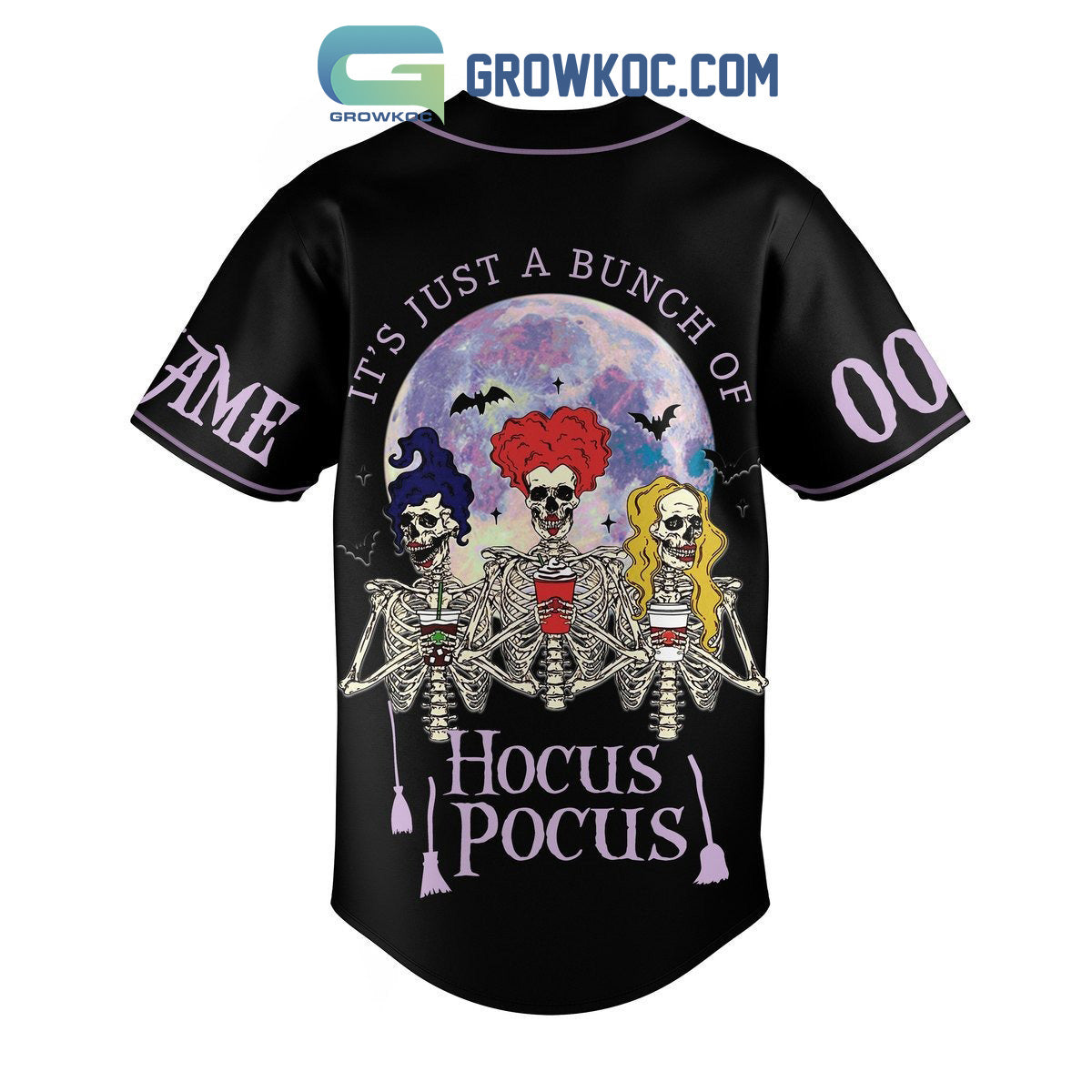It’s Just A Bunch Of Hocus Pocus Sanderson Bed And Breakfast Personalized Baseball Jersey baseball jersey product view 2
