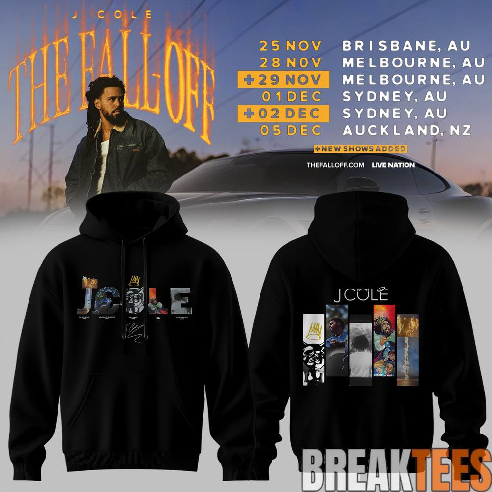 J. Cole The Fall-Off World Tour 2026 Hoodie Unisex T-shirt, Sweatshirt, Hoodie, Long Sleeve Tee - T-Shirt, Sweatshirt, Hoodie