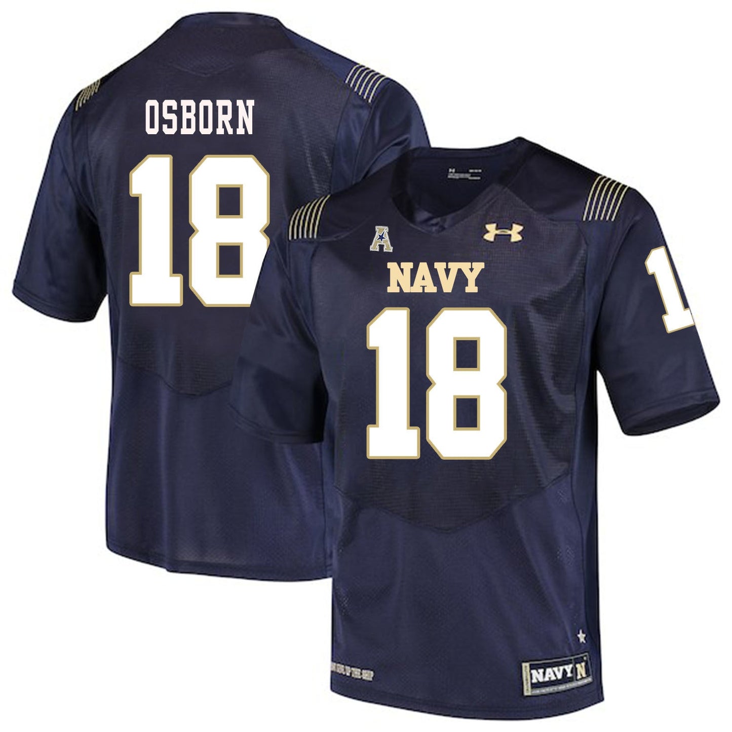 J.R. Osborn 18 Navy College Football Jersey football jersey product view 1