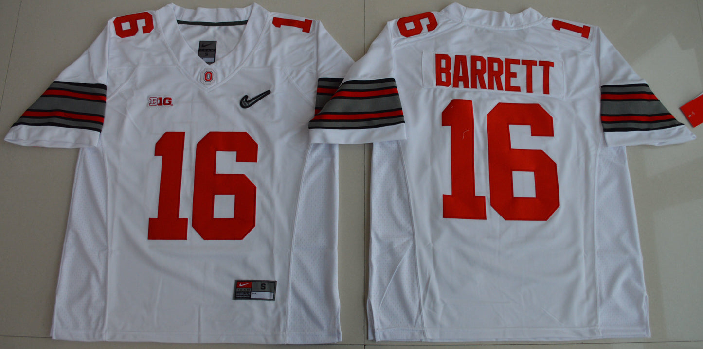 J.T. Barrett 16 White Diamond Edition College Football Jersey football jersey product view 1