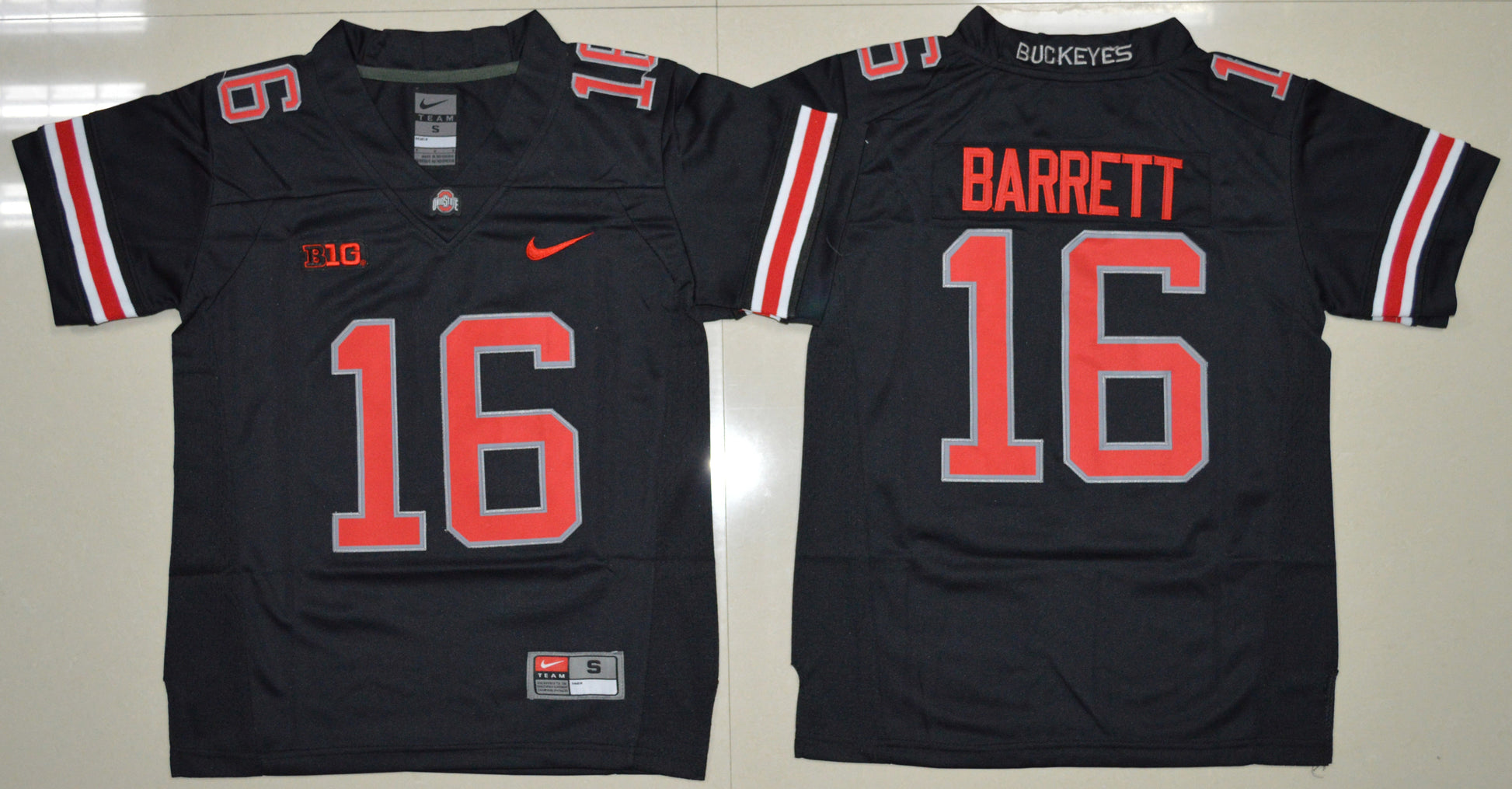 J.T. Barrett 16 Youth Lights Out College Football Jersey football jersey product view 1
