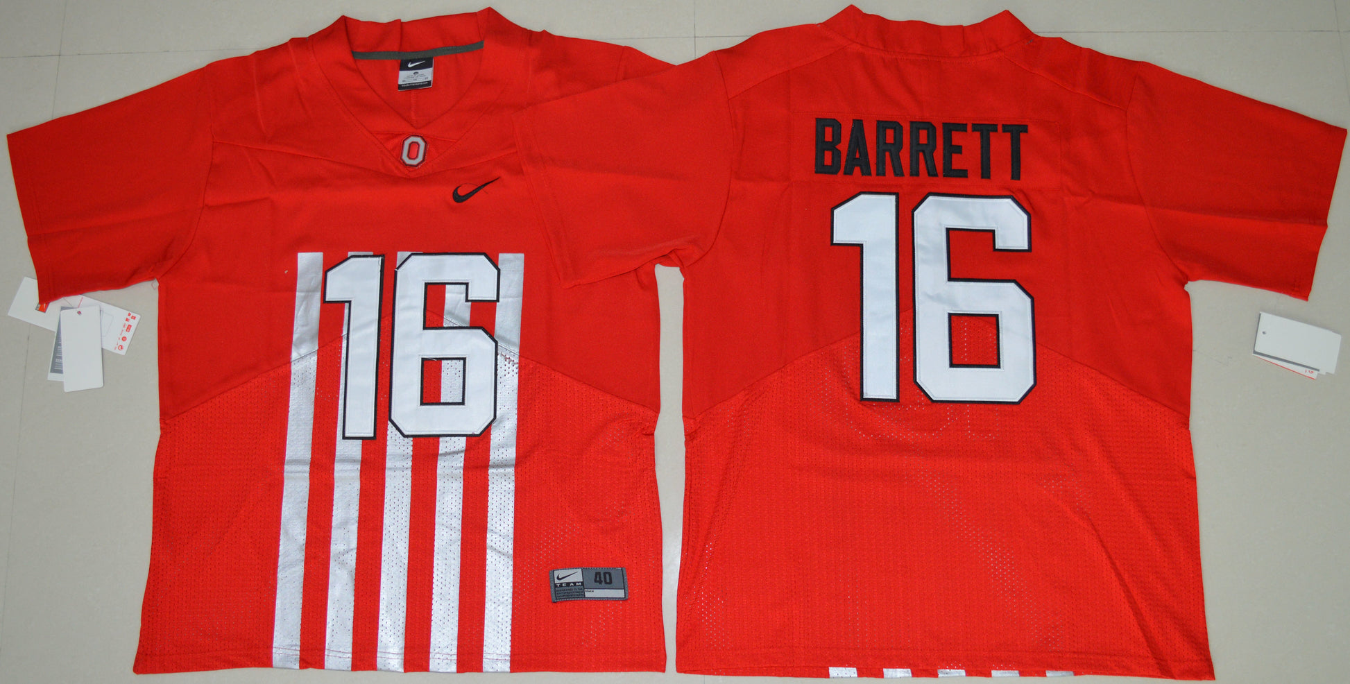 J.T Barrett 16 Elite Red 2016 New College Football Jersey football jersey product view 1