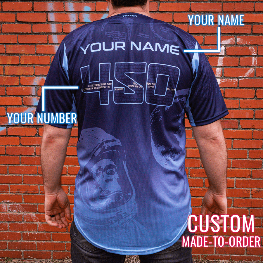 Moonshot NASA Lifestyle Baseball Jersey *CUSTOM* baseball jersey product view 2