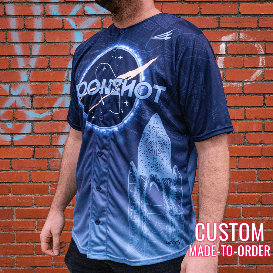 Moonshot NASA Lifestyle Baseball Jersey *CUSTOM* baseball jersey product view 3