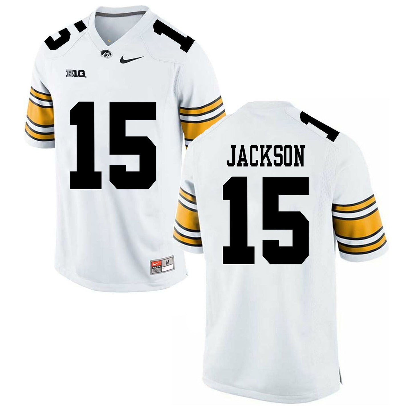 JACKSON 15 White College Football Jersey football jersey product view 1