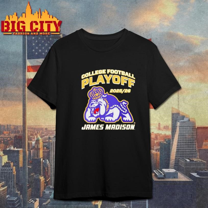 JMU Dukes 2025 26 College Football Playoff mascot Shirt Unisex T-shirt, Sweatshirt, Hoodie, Long Sleeve Tee - T-Shirt, Sweatshirt, Hoodie