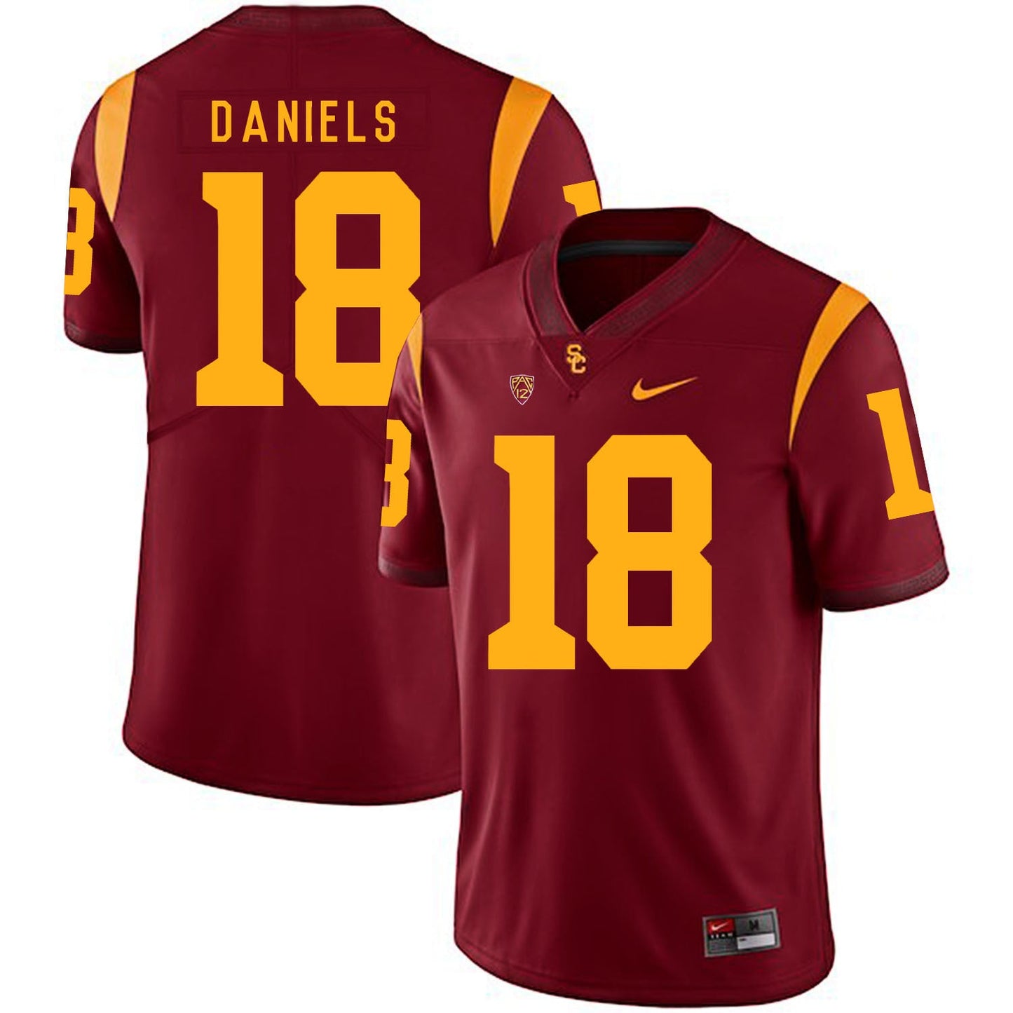 JT Daniels 18 Red College Football Jersey football jersey product view 1