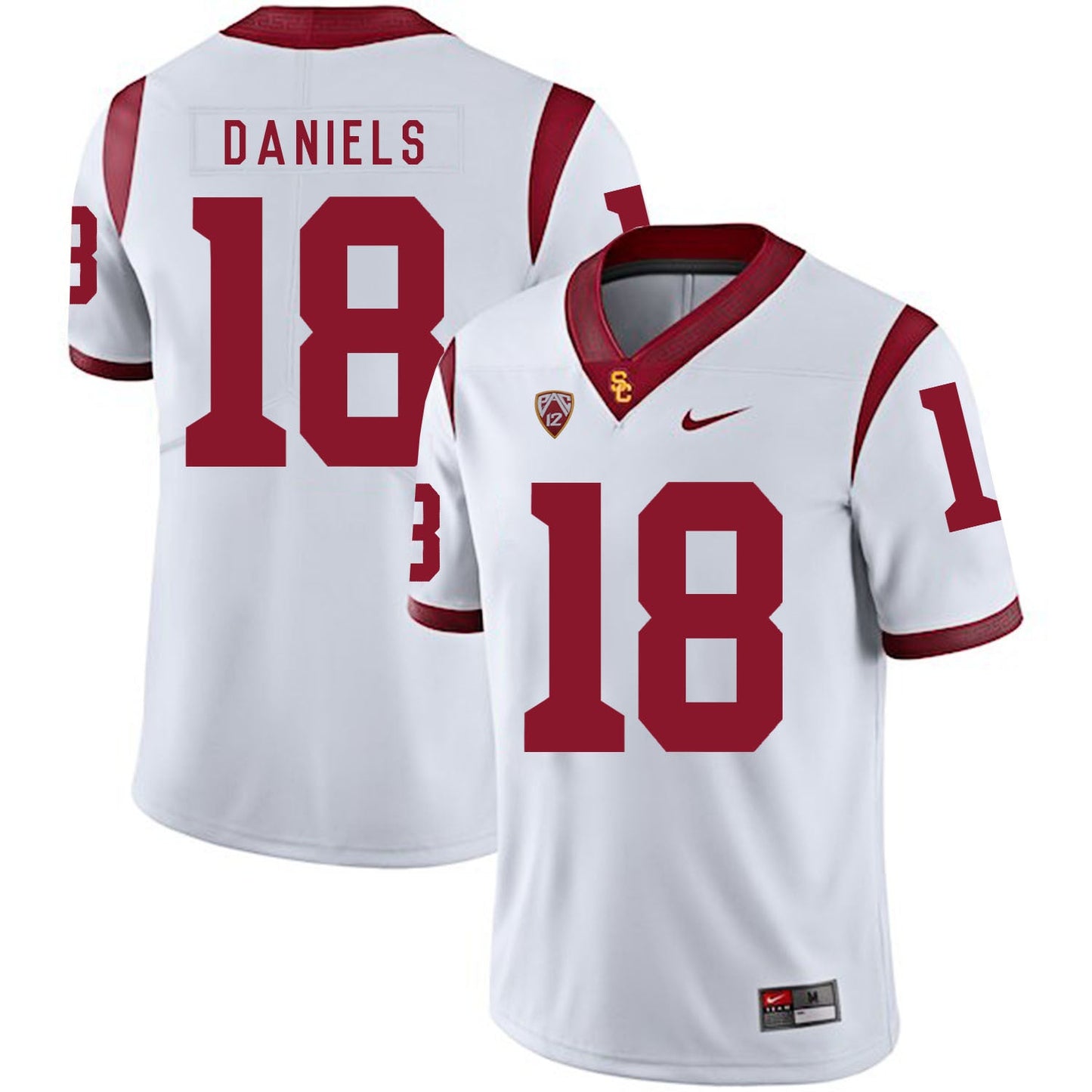 JT Daniels 18 White College Football Jersey football jersey product view 1