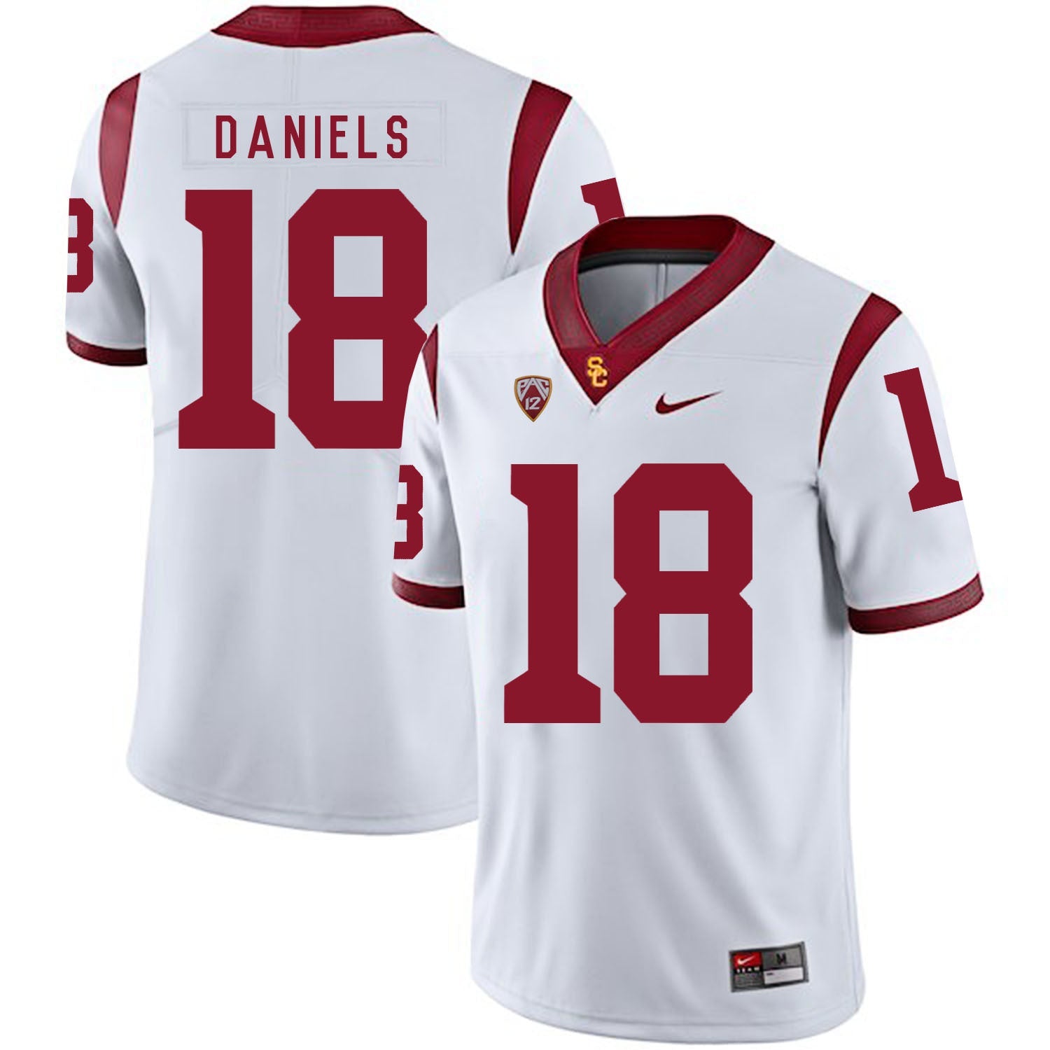 JT Daniels 18 White College Football Jersey football jersey product view 1