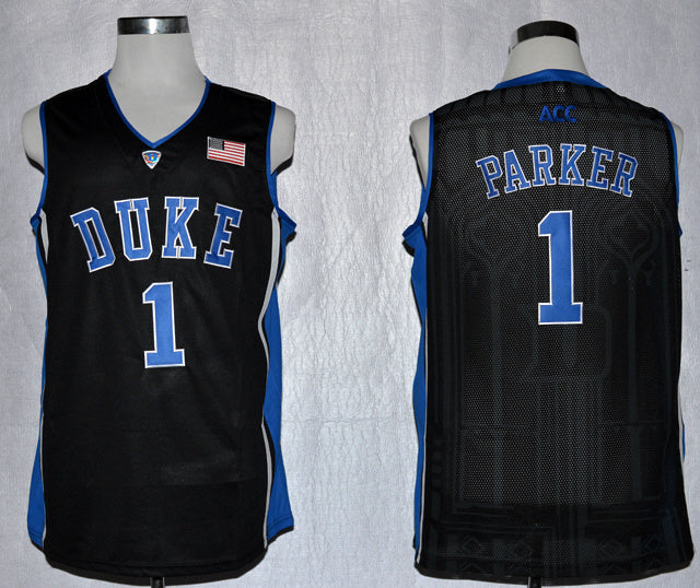 Jabari Parker #1 Black College Football Jersey football jersey product view 1