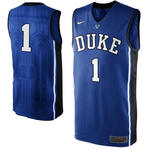 Jabari Parker #1 Duke Blue1 College Football Jersey football jersey product view 1