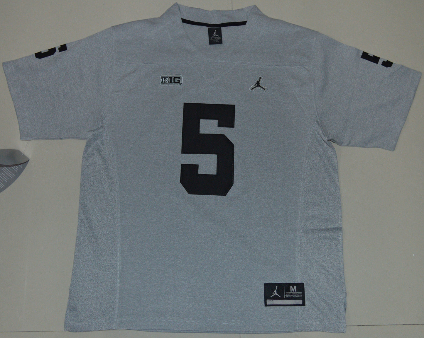Jabrill Peppers 5 Carbon Gray V2 1 College Football Jersey football jersey product view 1