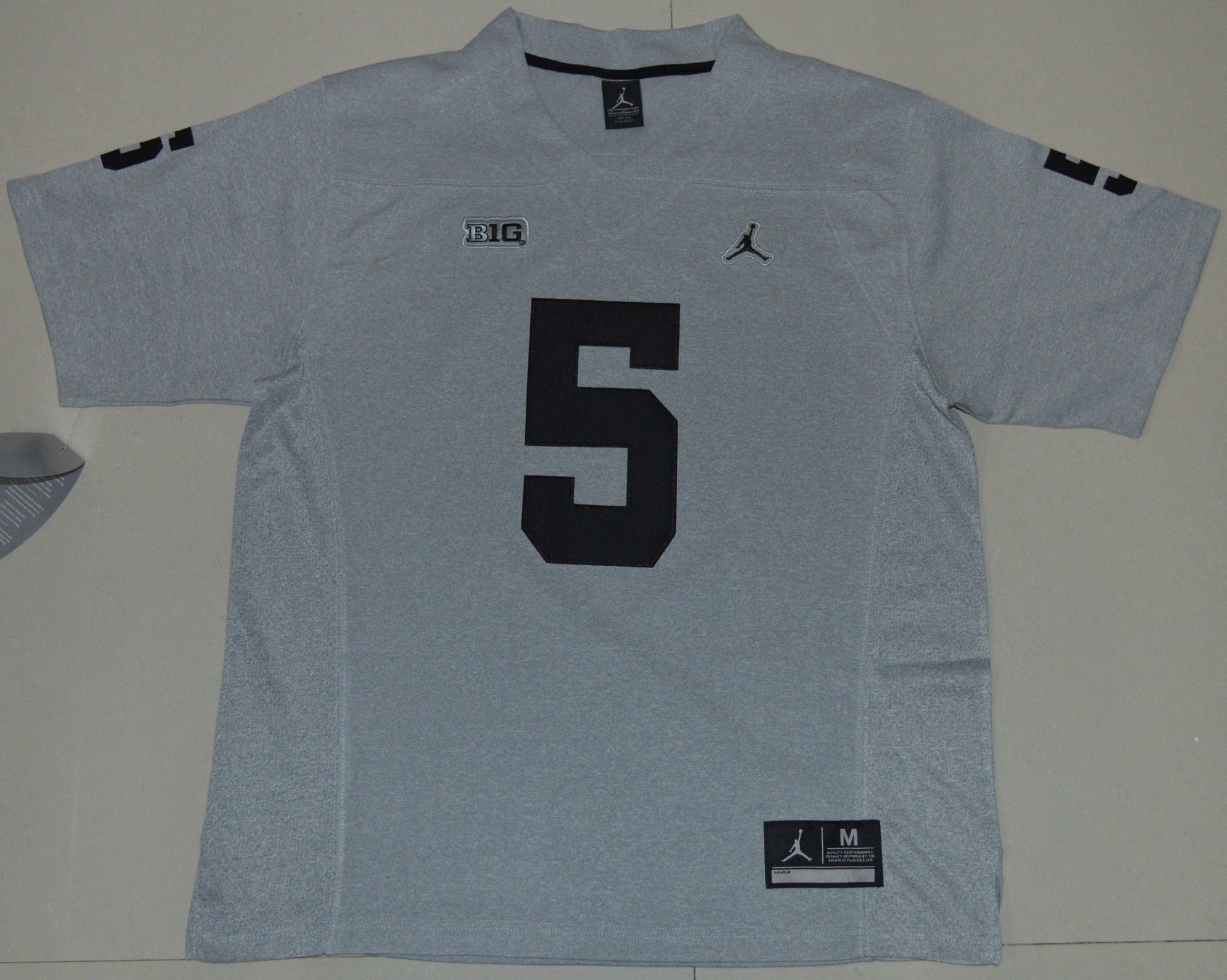 Jabrill Peppers 5 Carbon Gray V2 1 College Football Jersey football jersey product view 1
