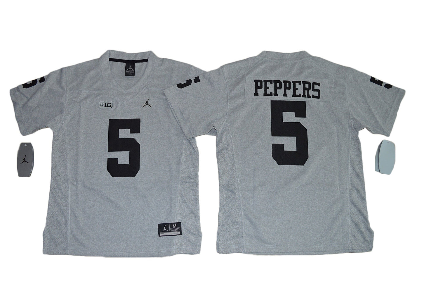 Jabrill Peppers 5 Youth Carbon Gray V2 College Football Jersey football jersey product view 1