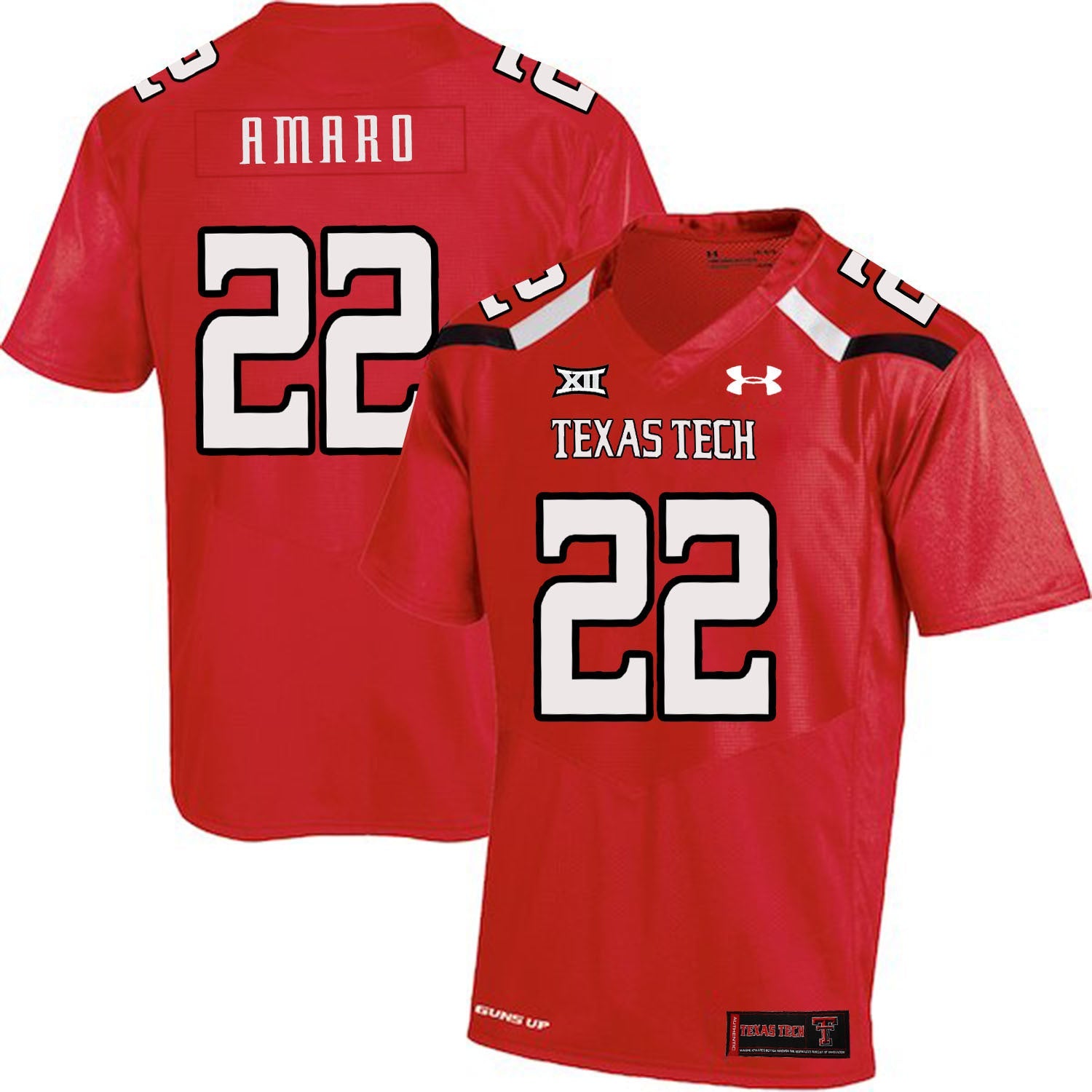 Jace Amaro 22 Red College Football Jersey football jersey product view 1