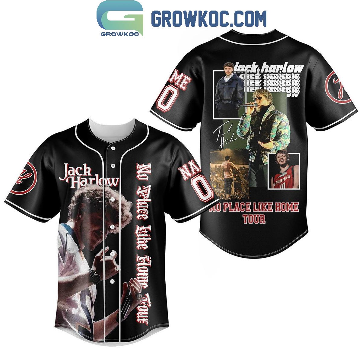 Jack Harlow No Place Like Home 2024 Tour Personalized Baseball Jersey baseball jersey product view 1