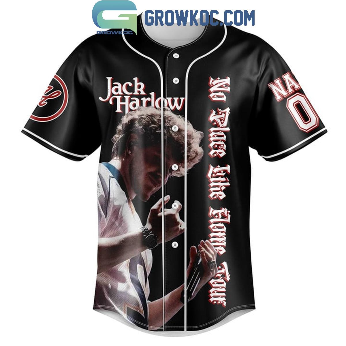 Jack Harlow No Place Like Home 2024 Tour Personalized Baseball Jersey baseball jersey product view 2