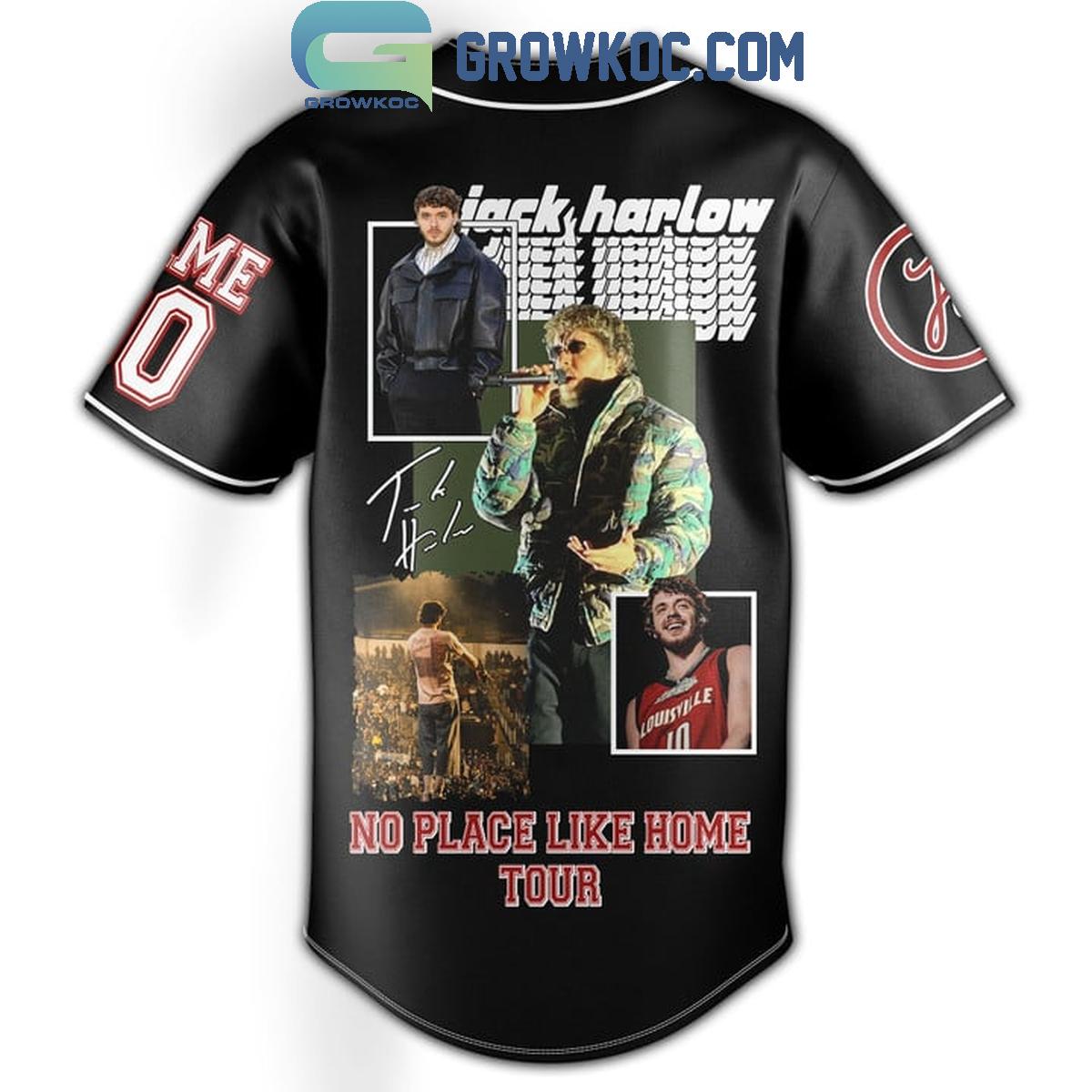 Jack Harlow No Place Like Home 2024 Tour Personalized Baseball Jersey baseball jersey product view 3