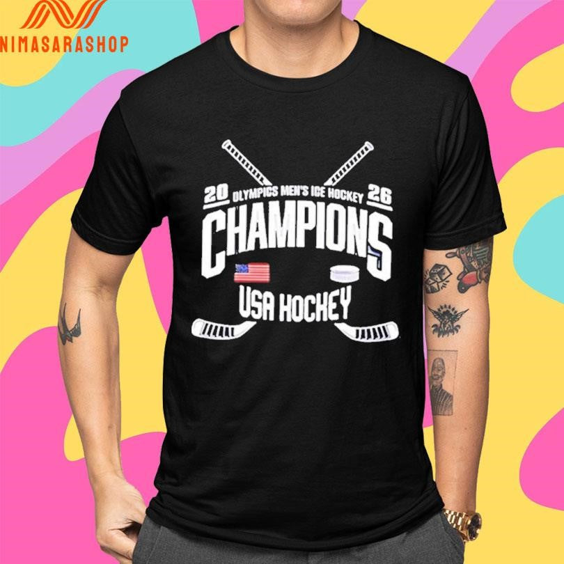 Jack Hughes New Jersey Devils Olympics Men’s Ice Hockey Champions Usa Hockey 2026 Shirts hockey jersey product view 4