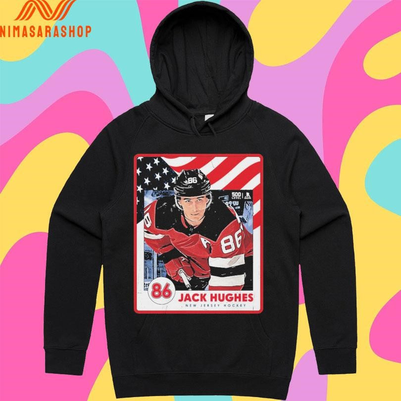 Jack Hughes New Jersey Hockey Usa Card 2026 Shirts hockey jersey product view 2