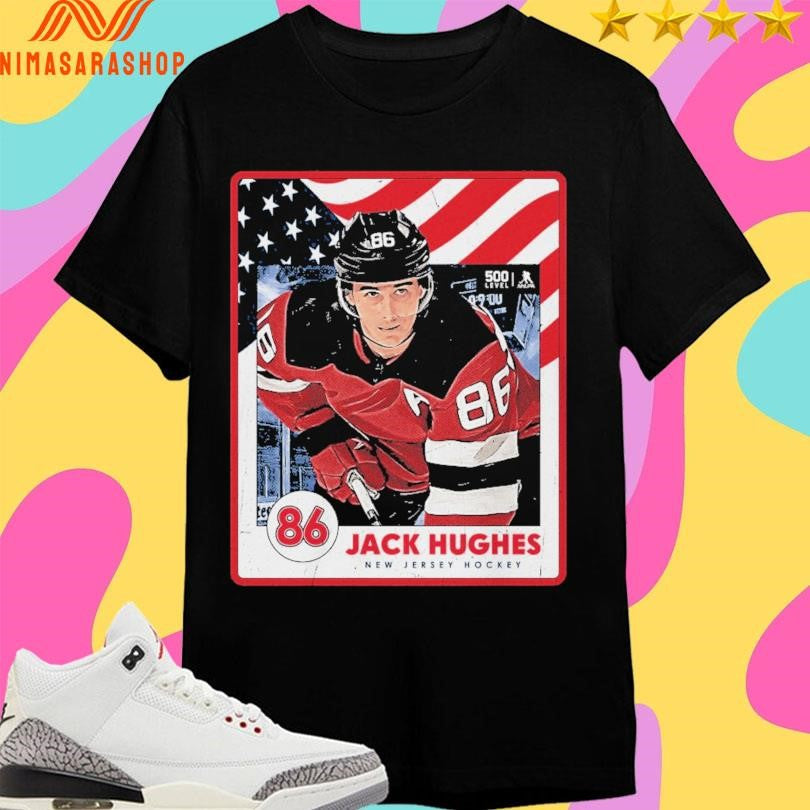 Jack Hughes New Jersey Hockey Usa Card 2026 Shirts hockey jersey product view 1