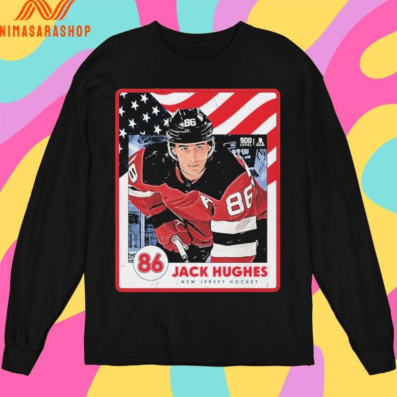 Jack Hughes New Jersey Hockey Usa Card 2026 Shirts hockey jersey product view 3