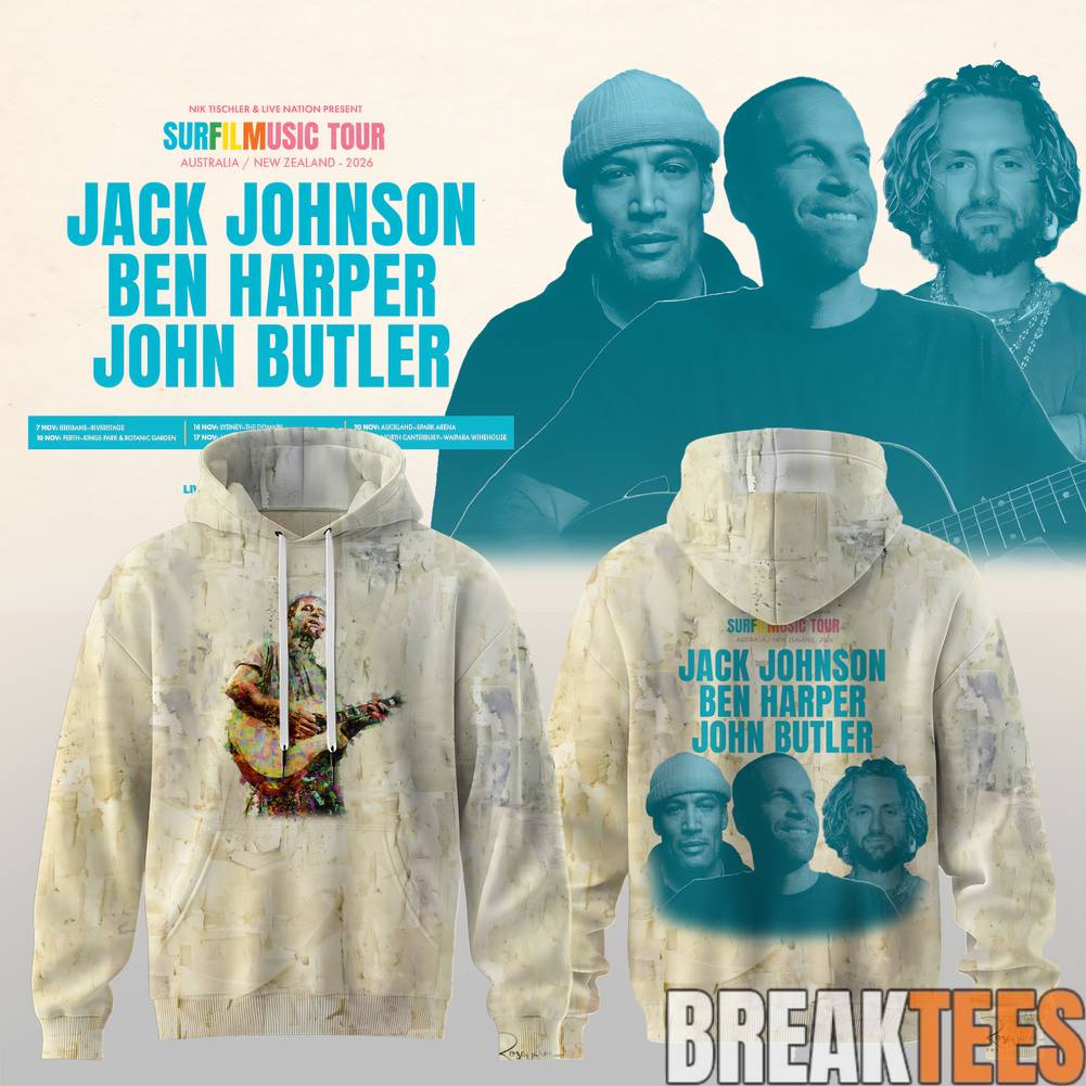 Jack Johnson SURFILMUSIC Tour 2026 Hoodie Unisex T-shirt, Sweatshirt, Hoodie, Long Sleeve Tee - T-Shirt, Sweatshirt, Hoodie