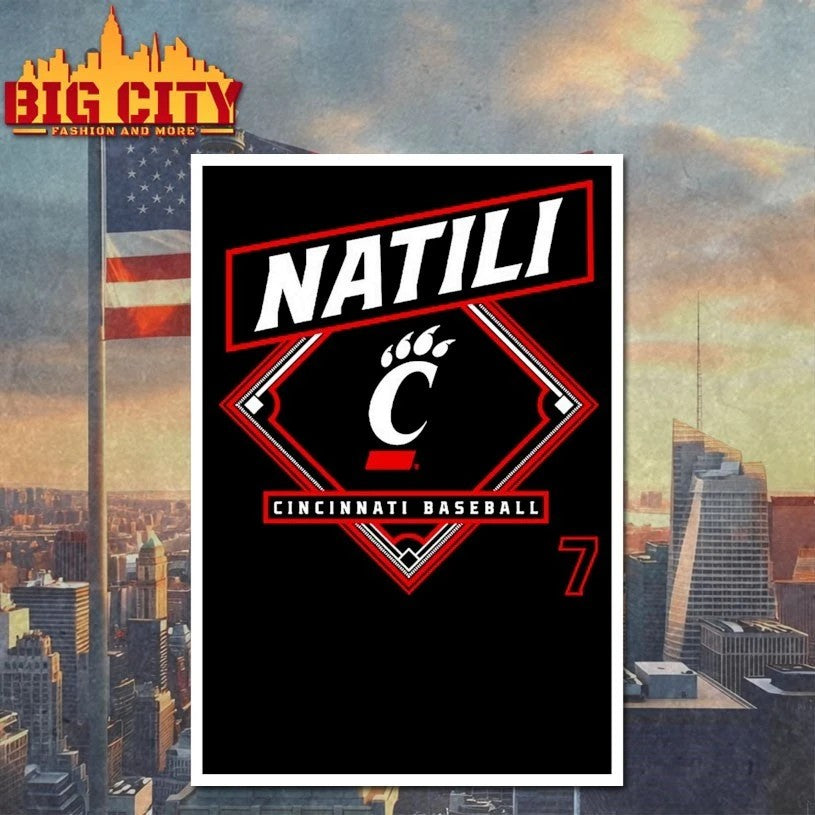 Jack Natili Cincinnati Bearcats Baseball - Adult & Kids T-Shirts, Sweatshirts & Hoodies apparel design preview 4