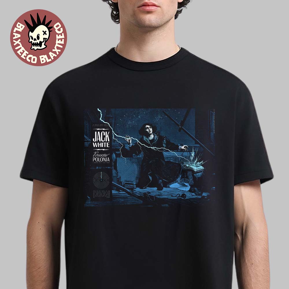 Jack White Krakow Poland 2026 Event Poster For Show At Klub Studio On 2 June 2026 Polish Renaissance Art T-Shirt - T-Shirt, Sweatshirt, Hoodie