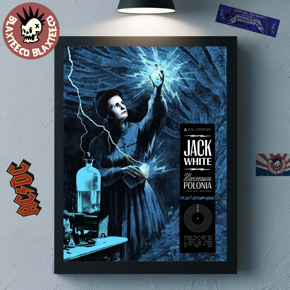 Jack White Warsaw Poland 2026 Event Poster For Show At Klub Stodola On 1 June 2026 Marie Curie Art Home Decor Poster Canvas - T-Shirt, Sweatshirt, Hoodie
