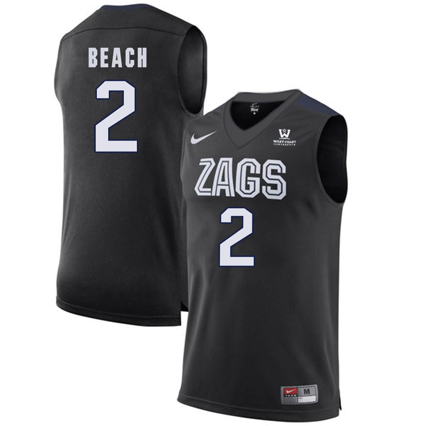 Jack Beach 2 Black College Football Jersey football jersey product view 1