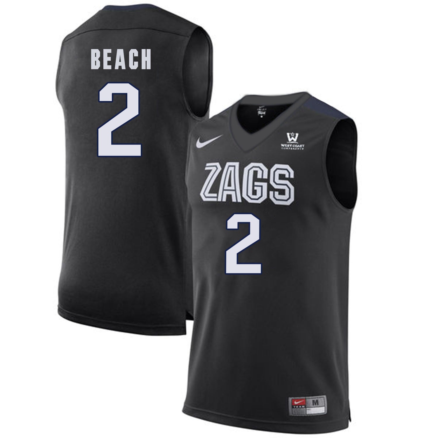 Jack Beach 2 Black College Football Jersey football jersey product view 1