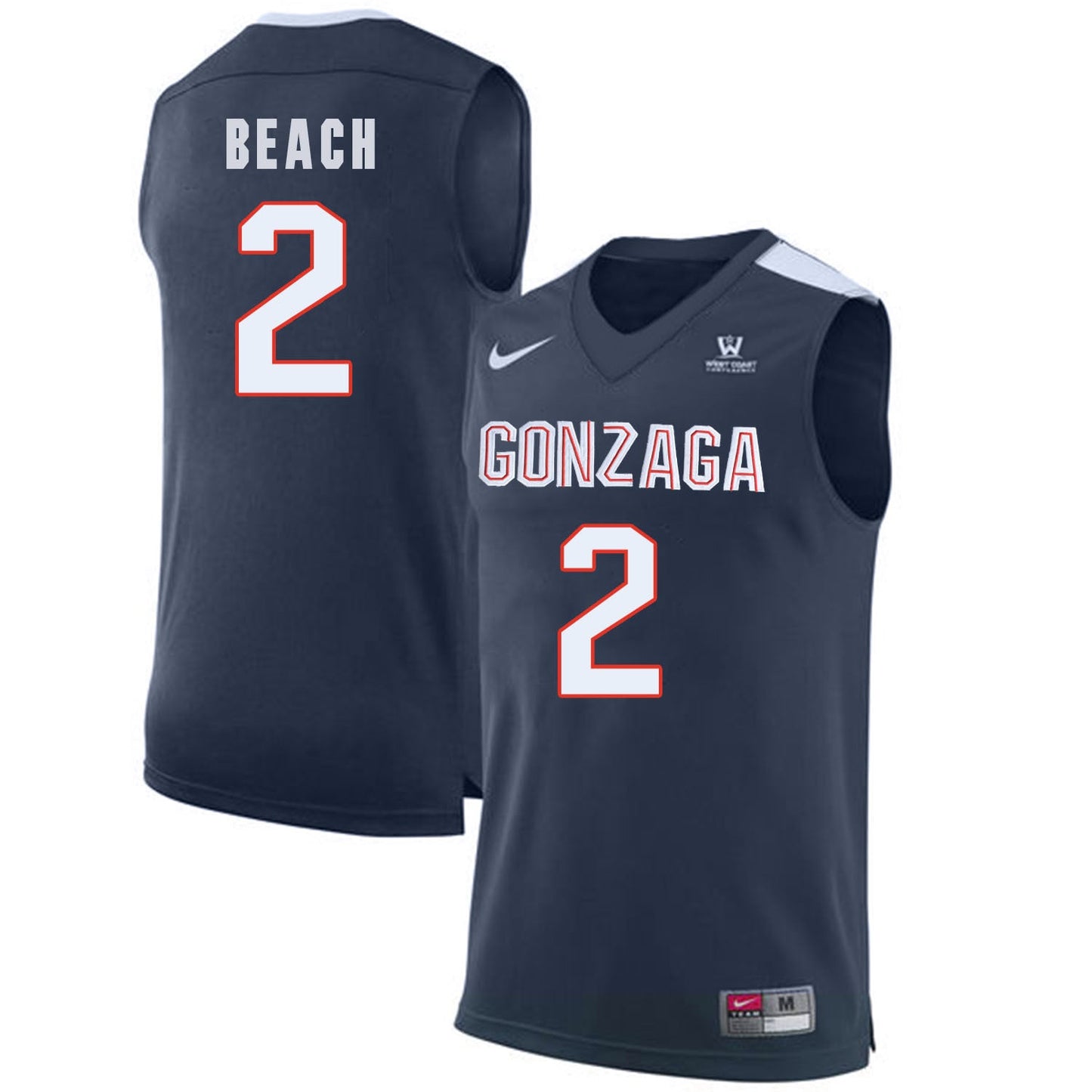 Jack Beach 2 Navy College Football Jersey football jersey product view 1
