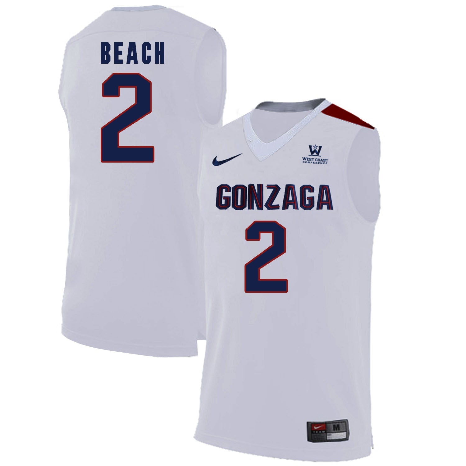Jack Beach 2 White College Football Jersey football jersey product view 1