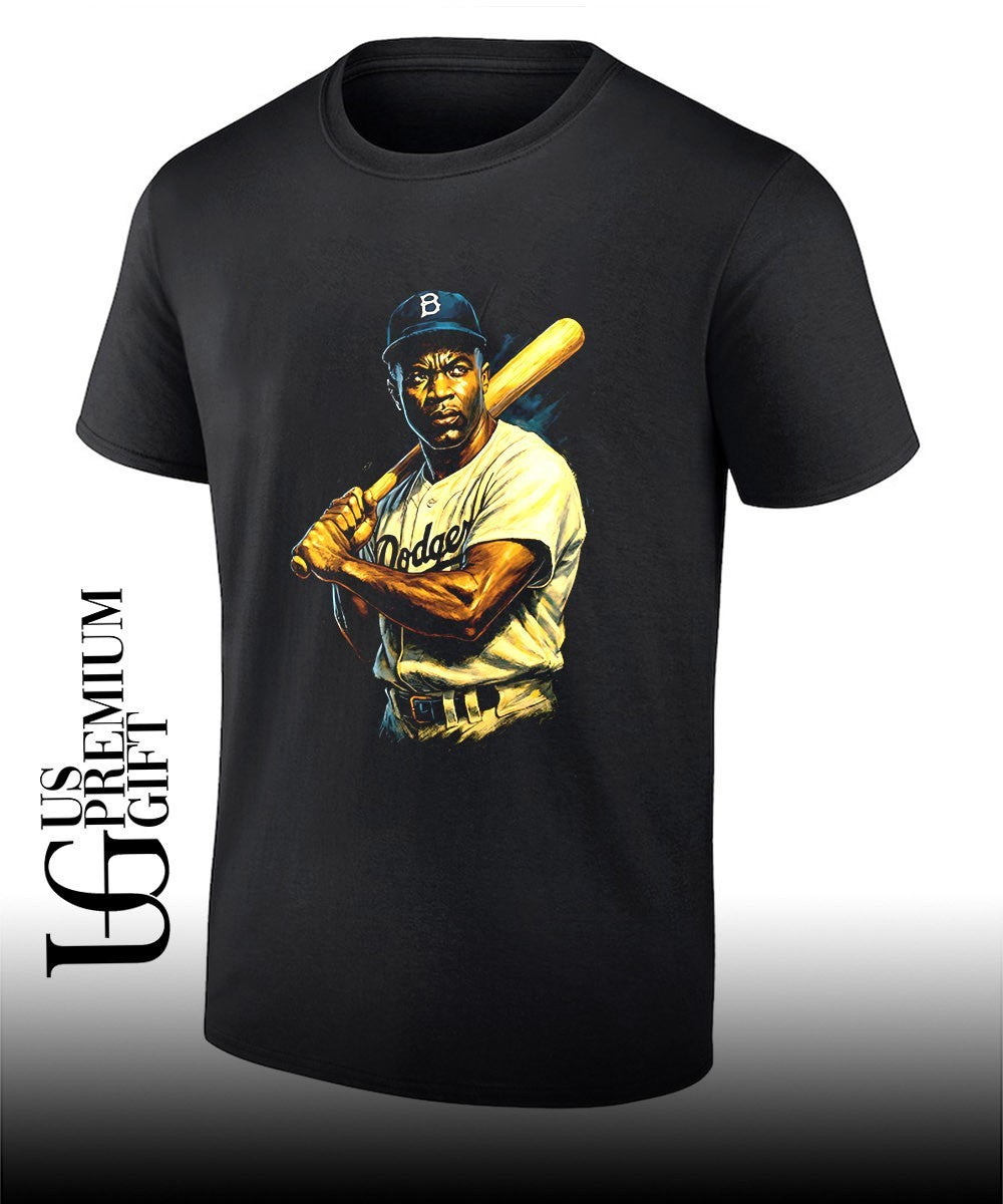 Jackie Robinson Brooklyn Baseball Legend portrait shirt Unisex T-shirt, Sweatshirt, Hoodie, Long Sleeve Tee - T-Shirt, Sweatshirt, Hoodie