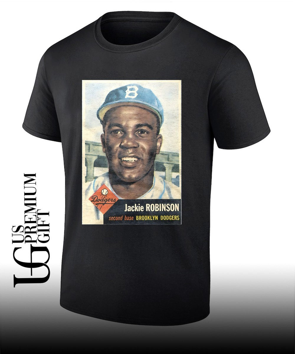 Jackie Robinson Brooklyn Dodgers Baseball 1953 Topps vintage shirt Unisex T-shirt, Sweatshirt, Hoodie, Long Sleeve Tee - T-Shirt, Sweatshirt, Hoodie