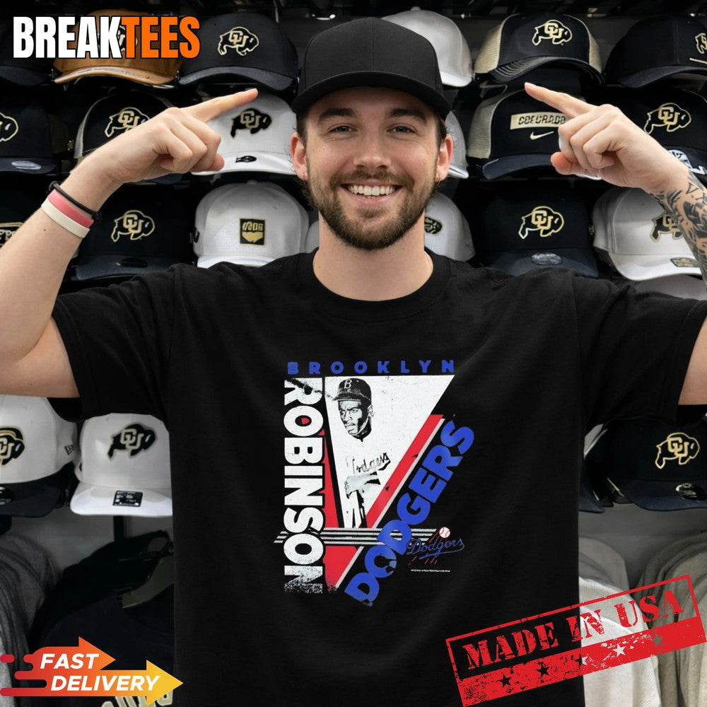 Jackie Robinson Brooklyn Dodgers In The Zone Player Graphic T-Shirt Unisex T-shirt, Sweatshirt, Hoodie, Long Sleeve Tee - T-Shirt, Sweatshirt, Hoodie
