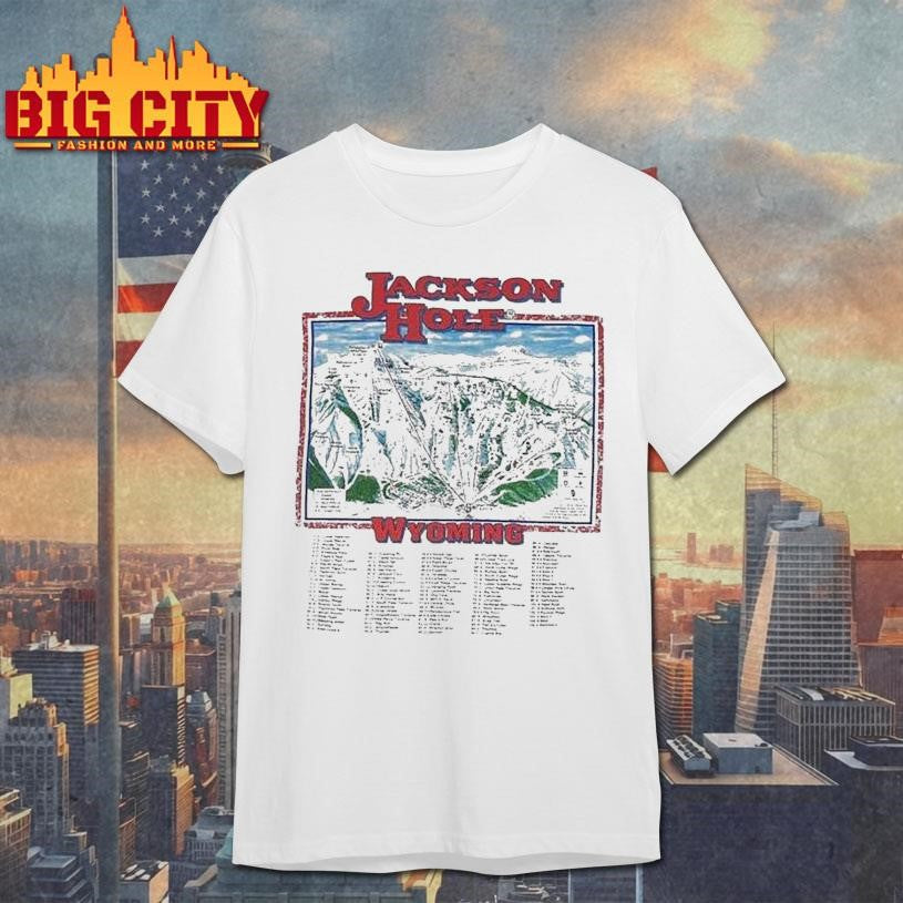 Jackson Hole Wyoming Trail Map Logo Shirt Unisex T-shirt, Sweatshirt, Hoodie, Long Sleeve Tee - T-Shirt, Sweatshirt, Hoodie