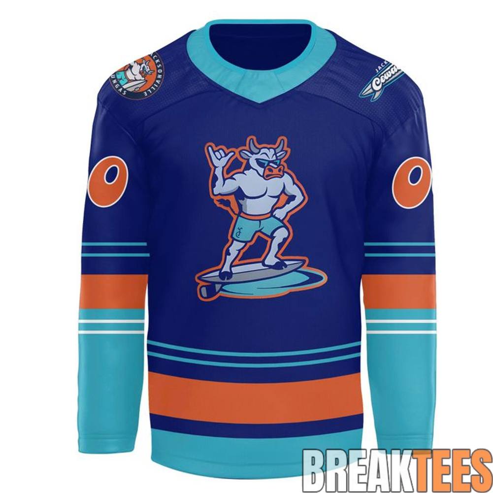 Jacksonville IceMen 2026 Cowabungas Hockey Jersey hockey jersey product view 2
