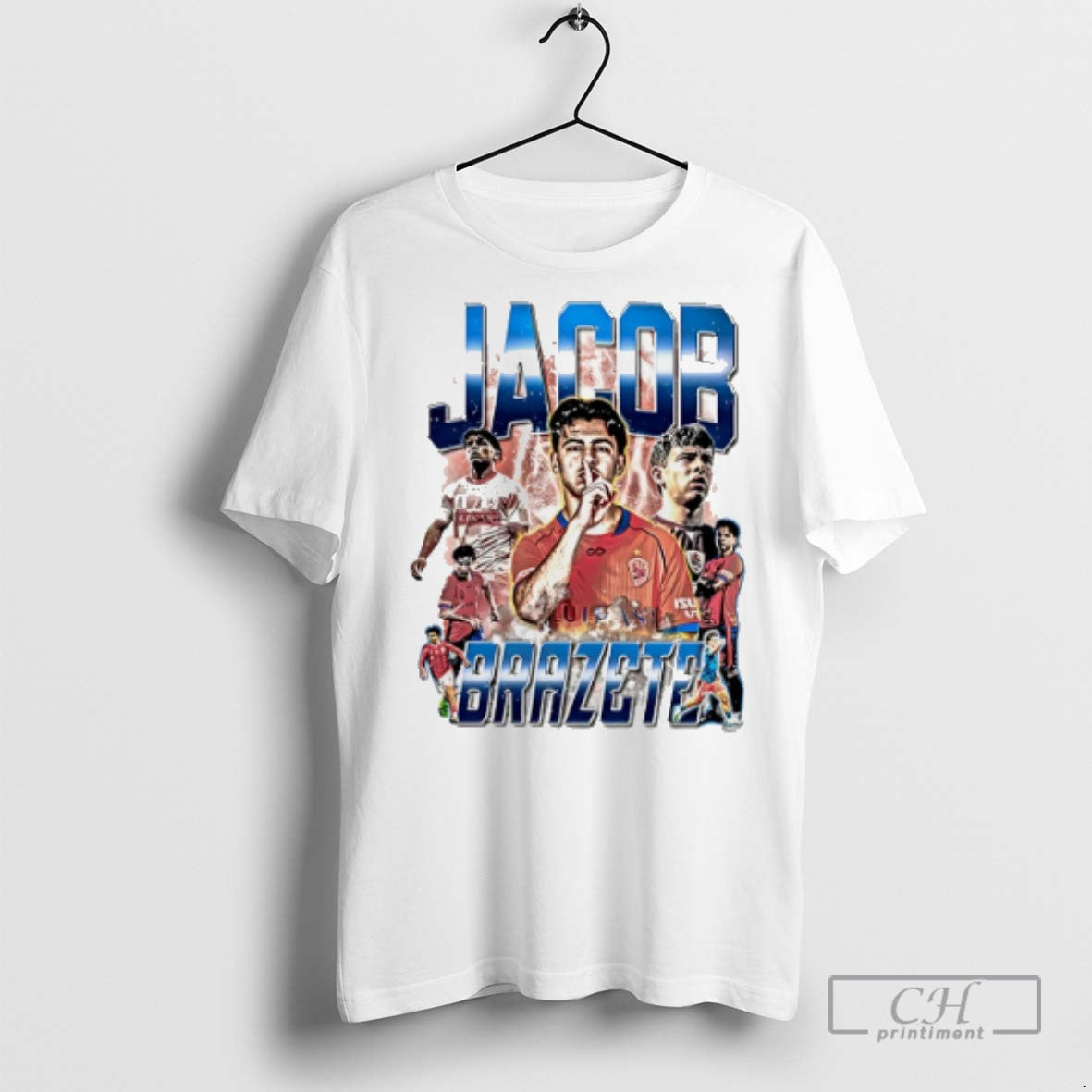 Jacob Brazete Brisbane Roar Fc Player Collage T Shirts Unisex T-shirt, Sweatshirt, Hoodie, Long Sleeve Tee - T-Shirt, Sweatshirt, Hoodie