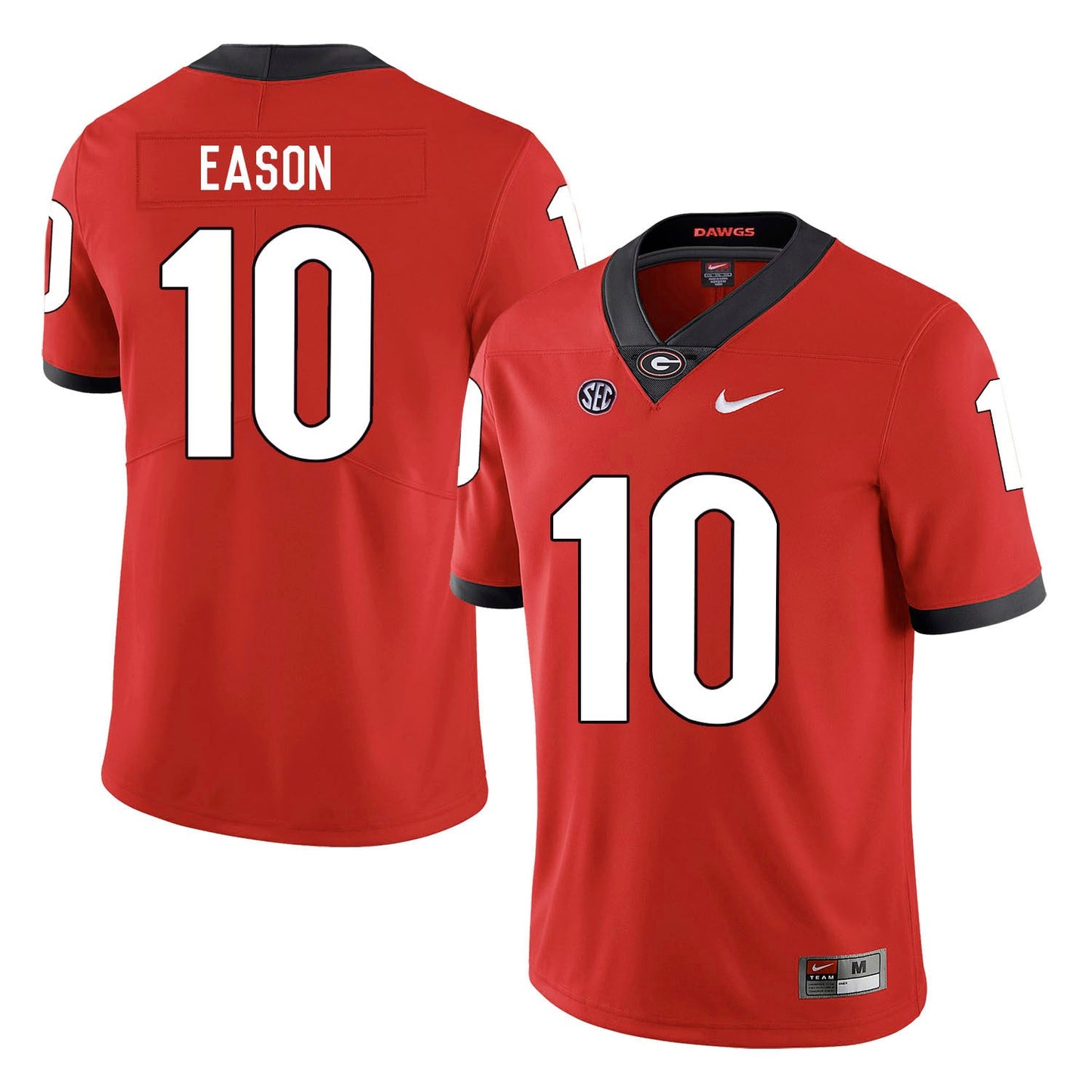 Jacob Eason 10 Red College Football Jersey football jersey product view 1