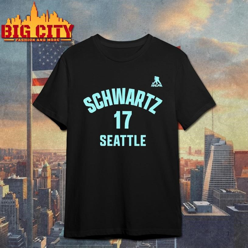 Jaden Schwartz #17 Seattle Name &amp; Number Shirt Unisex T-shirt, Sweatshirt, Hoodie, Long Sleeve Tee - T-Shirt, Sweatshirt, Hoodie