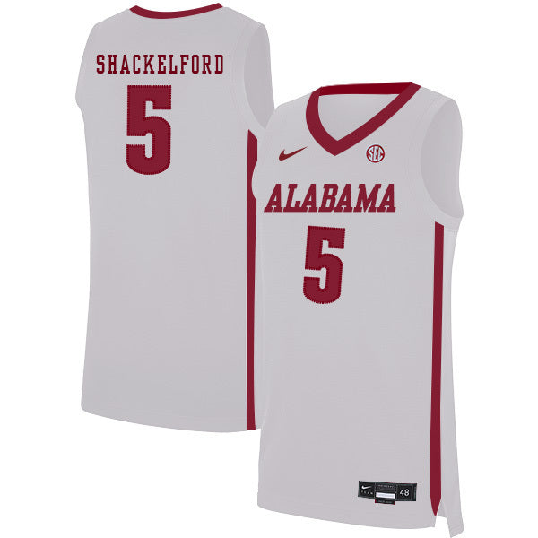 Jaden Shackelford 5 White College Football Jersey football jersey product view 1